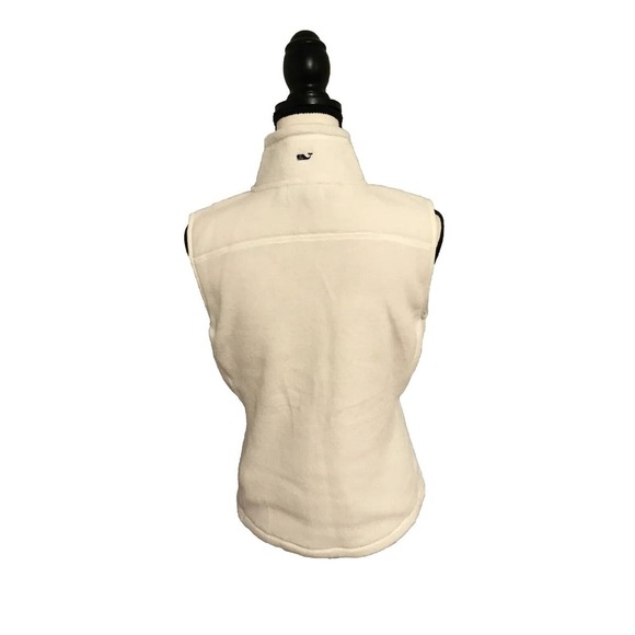 Vineyard Vines Westerly Fleece Sleeveless Zip Closure Vest White Size XS - Picture 3 of 10
